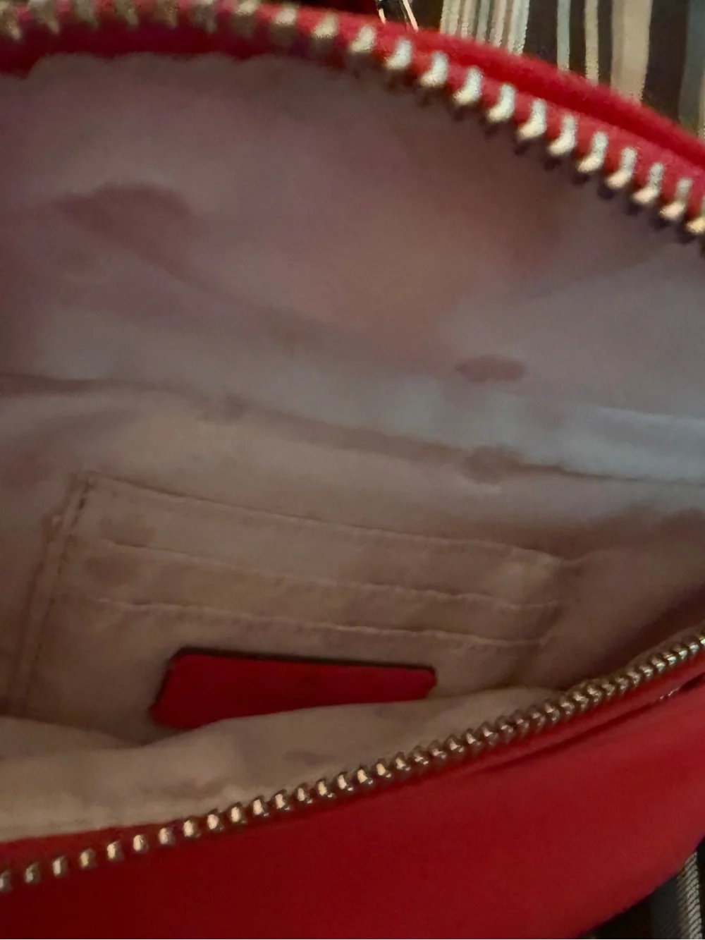 kate spade red nylon crossbody belt bag with gold hardware